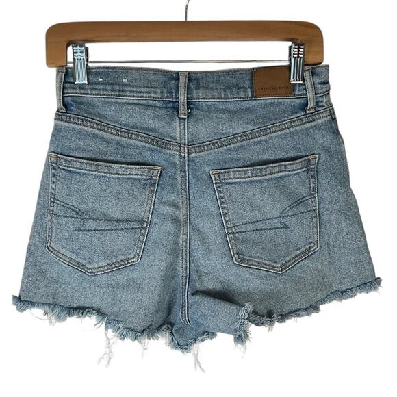 American Eagle Highest Rise 90s Boyfriend Cutoff Shorts Size 4 Beach Vacation - Picture 2 of 10